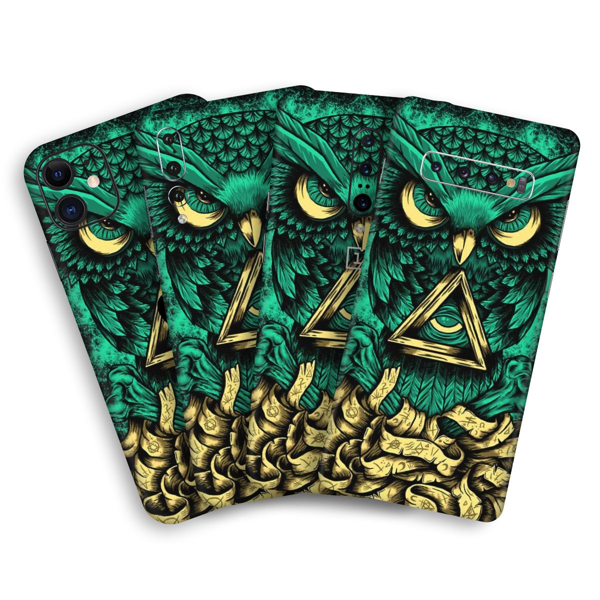Green Owl Mobile Skin / Mobile Wrap for Oppo F9 Pro