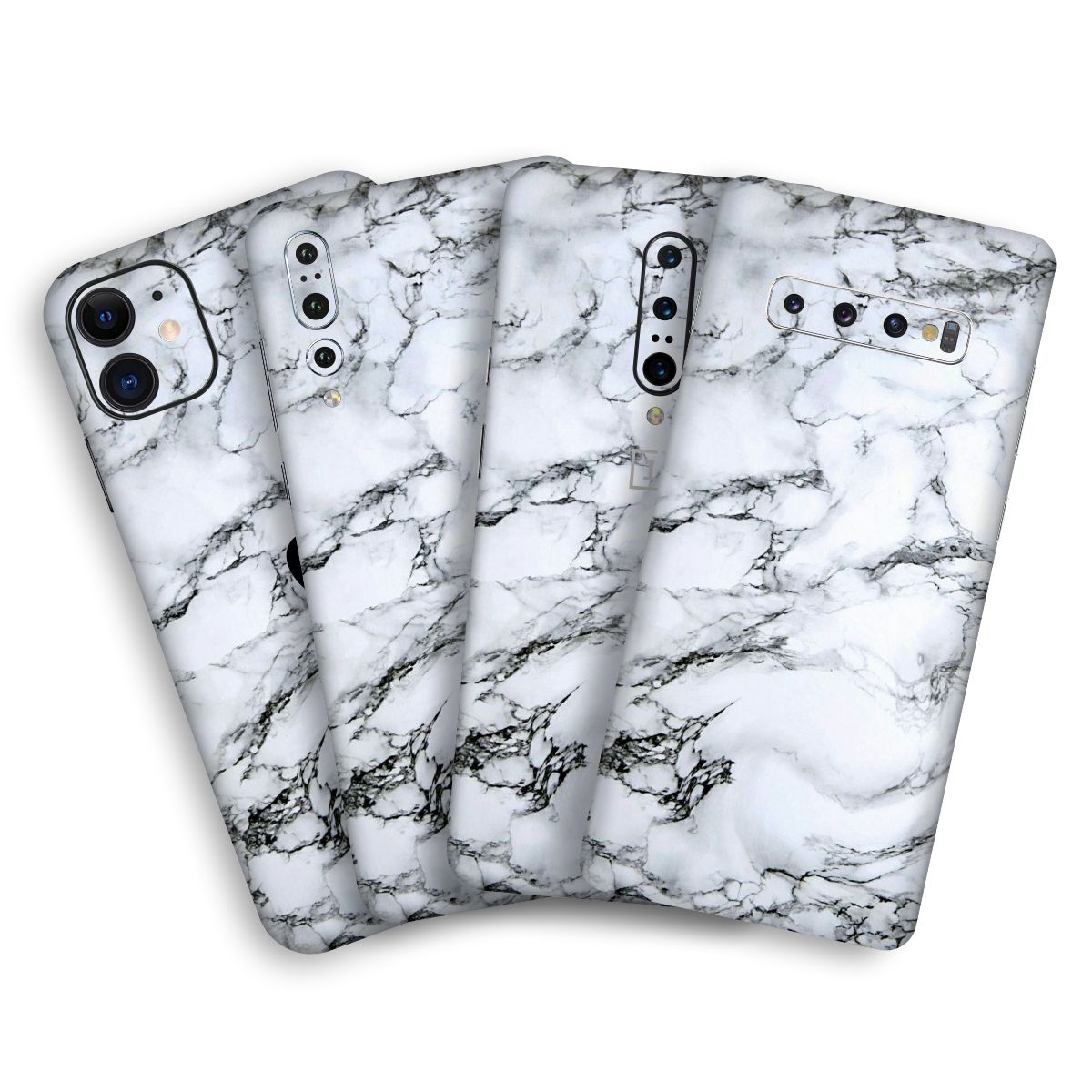White Marble Mobile Skin / Mobile Wrap for Htc U11+