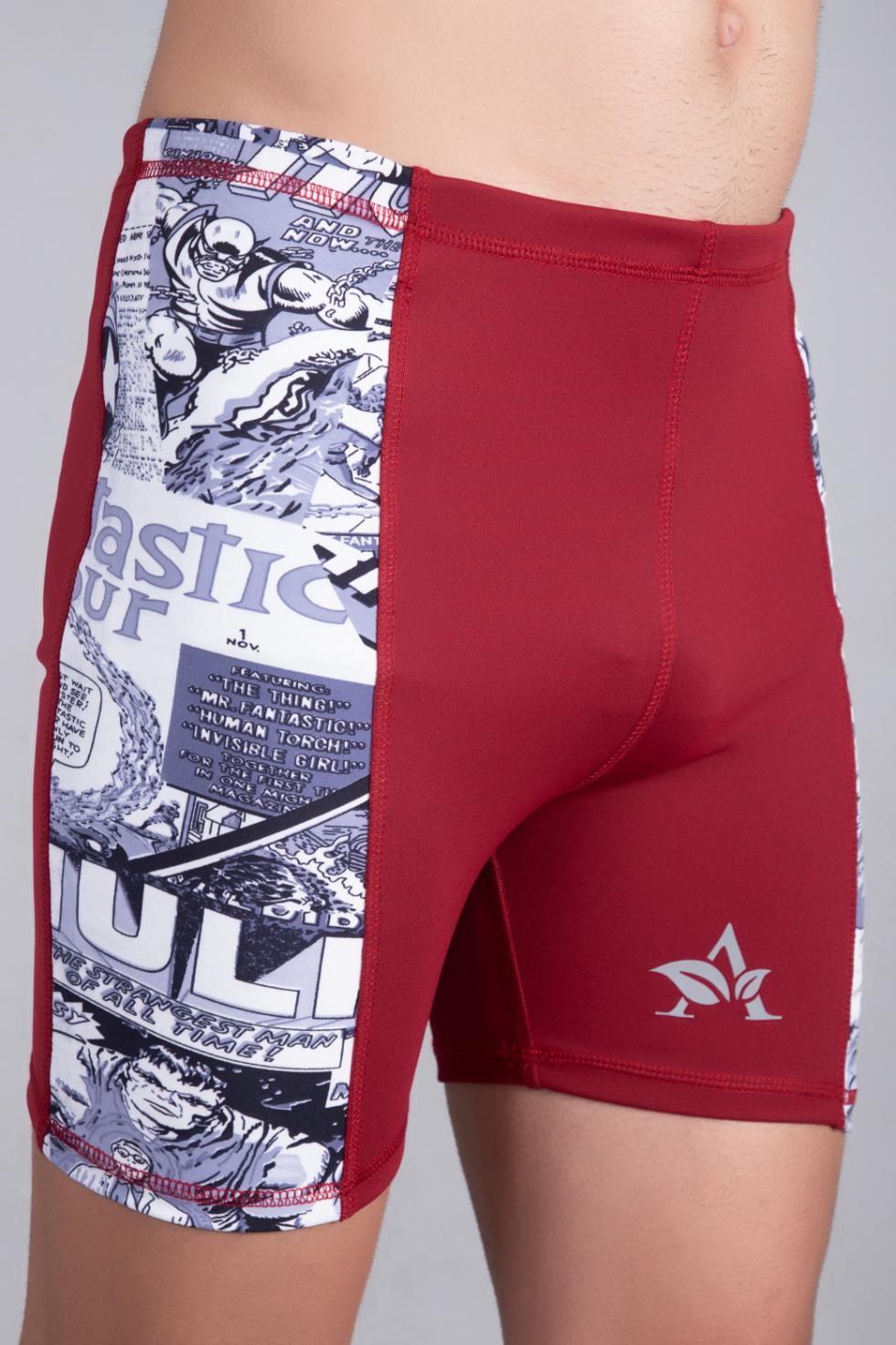 Men Slim Fit Printed Swim Shorts