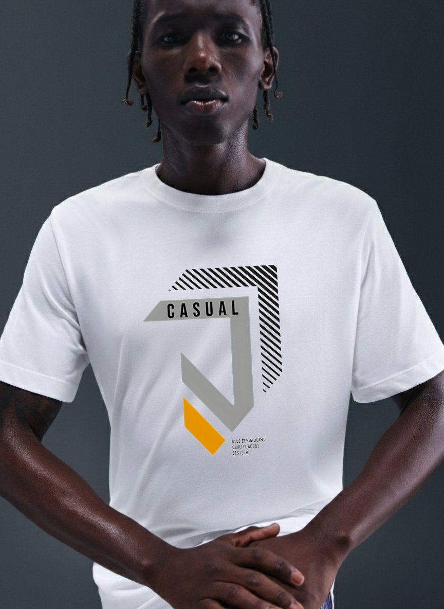 Men Solid Round Neck Pure Cotton Blend  T-Shirt