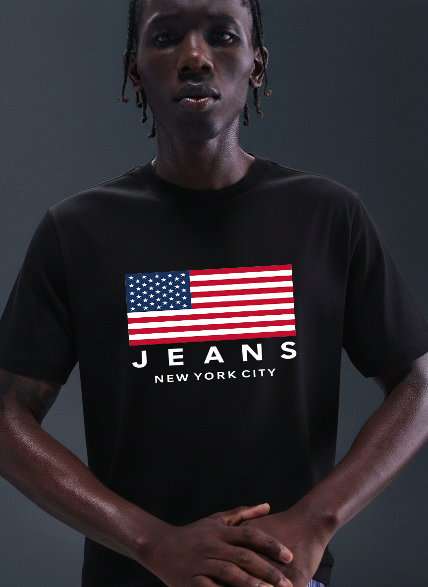 Men Solid Round Neck Pure Cotton Blend  T-Shirt