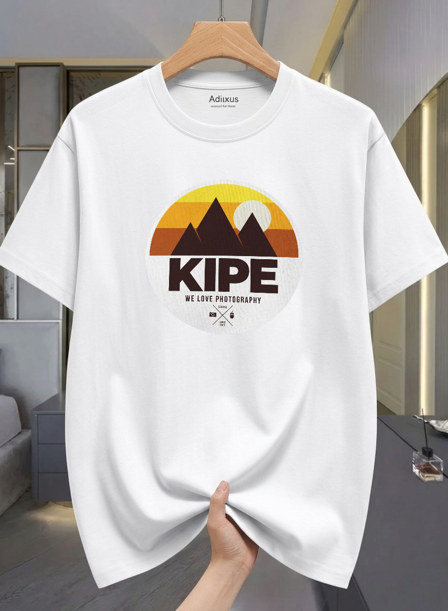 Men Solid Round Neck Cotton Blend White T-Shirt