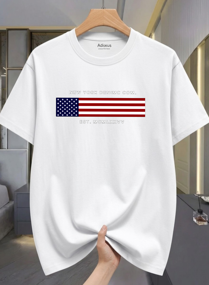 Men Solid Round Neck Cotton Blend White T-Shirt