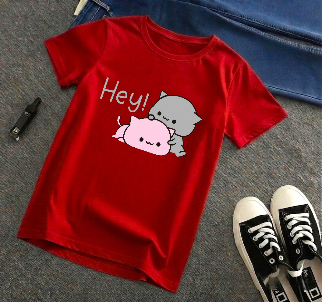 Pure Cotton Tshirt For Kids - Red
