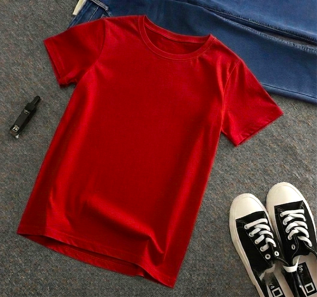 Pure Cotton Tshirt For Kids - Red