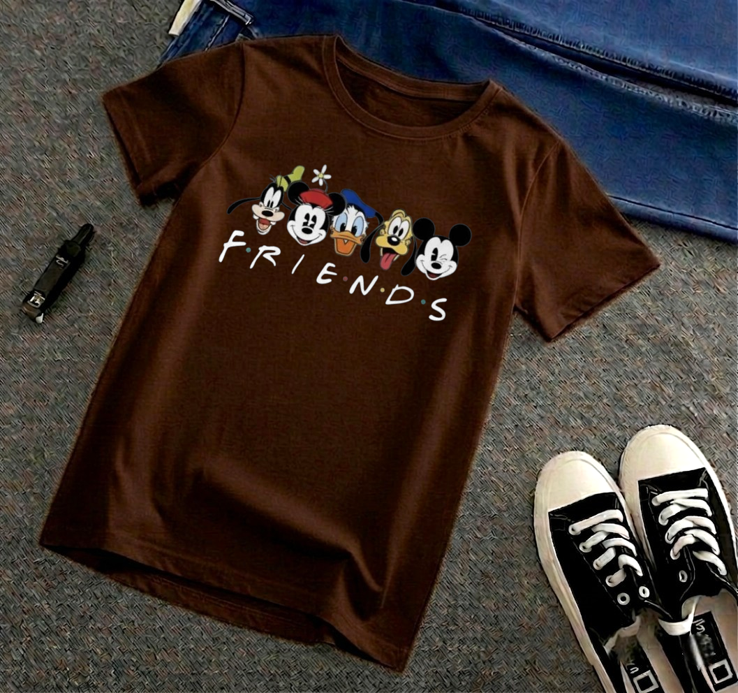 Pure Cotton Tshirt For Kids - Brown