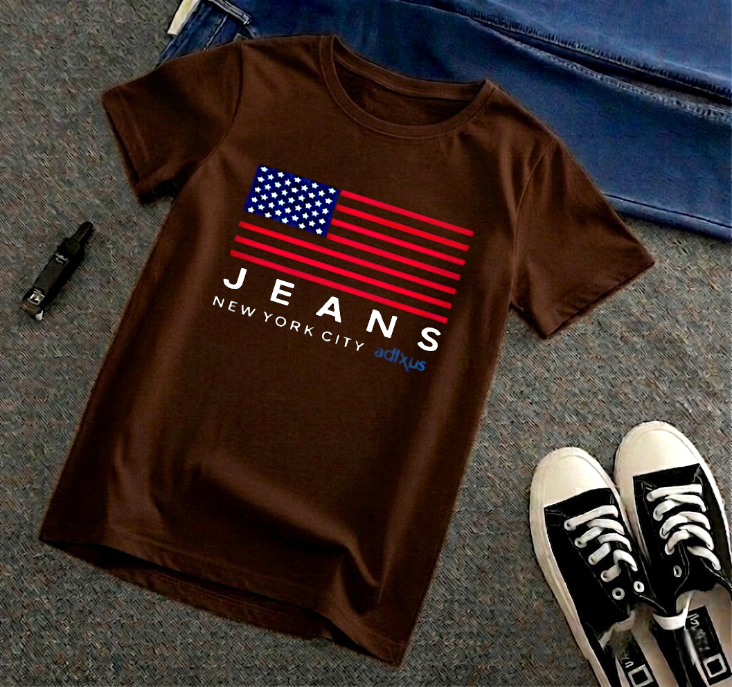 Pure Cotton Tshirt For Kids - Brown
