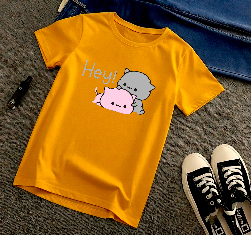 Pure Cotton Tshirt For Kids - Yellow