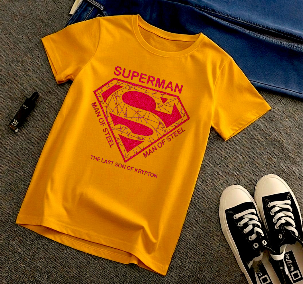 Pure Cotton Tshirt For Kids - Yellow