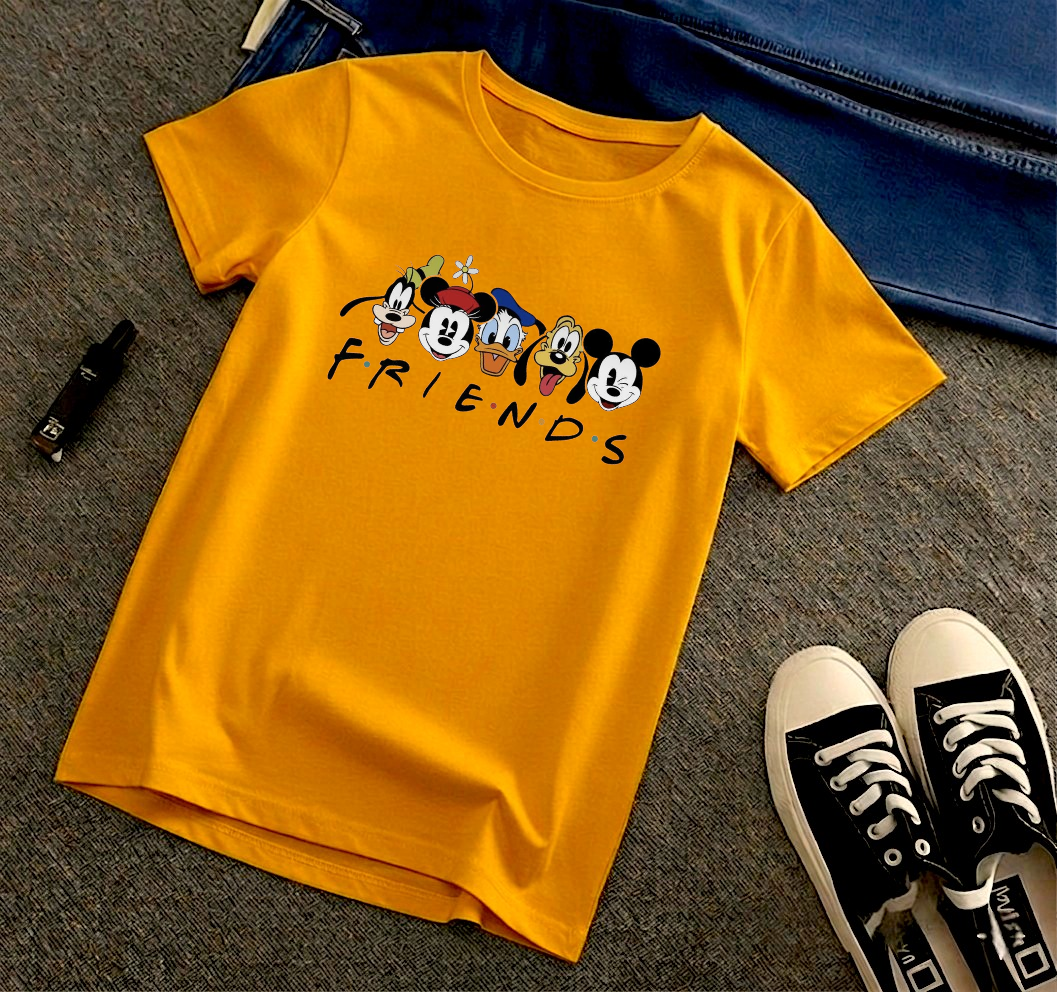 Pure Cotton Tshirt For Kids - Yellow