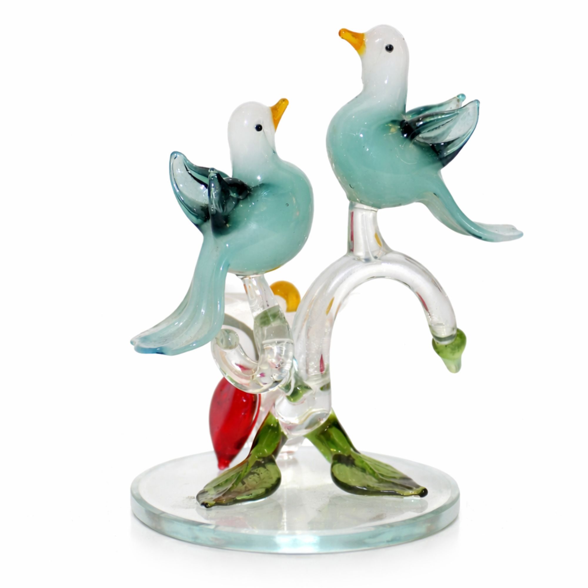 Handcrafted Glass Love Bird Showpiece